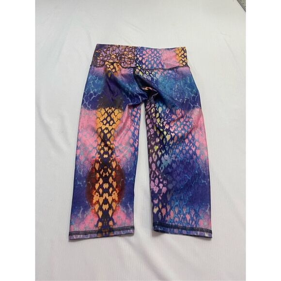 Teeki Snake Print Mermaid Goddess Cropped Leggings Size Small - Picture 7 of 8